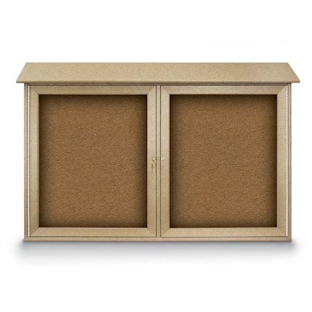 United Visual Products Indoor Enclosed Combo Board, 48"x36", Bronze Frame/Burgundy & Cork UVCB4836BZ-BURGUN-CORK